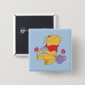 Badge Carré 5 Cm Pooh (Devant & derrière)