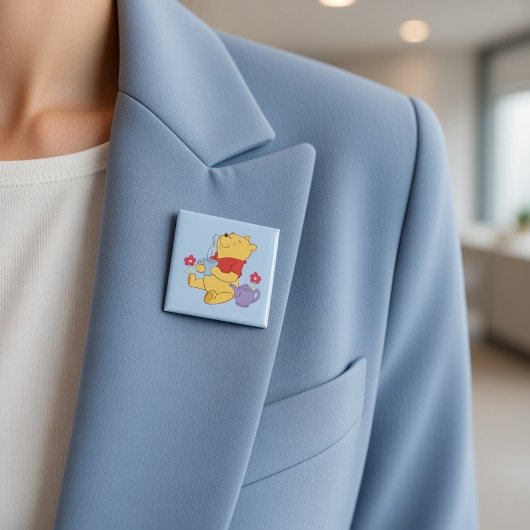 Badge Carré 5 Cm Pooh