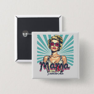 Badge Carré 5 Cm Pop Art Retro Personnalisé (7)