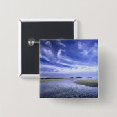 Badge Carré 5 Cm POPHAM BEACH STATE PARK, MAINE.États-Unis Cirrus (Devant & derrière)