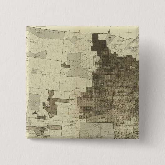 Badge Carré 5 Cm Population étrangère par comté (Devant)