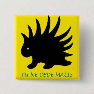 Badge Carré 5 Cm Porcupine libéral Button- M4