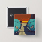 Badge Carré 5 Cm Porsche classique (Devant & derrière)