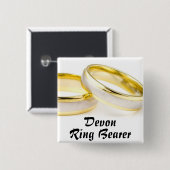 Badge Carré 5 Cm Porteur d'alliances (Devant & derrière)