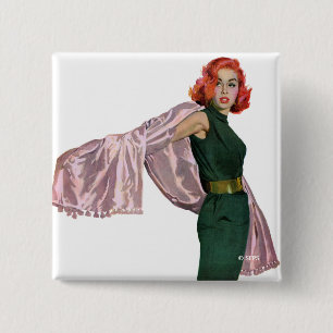 Badge Carré 5 Cm Portez-moi à Hollywood