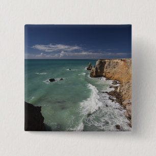 Badge Carré 5 Cm Porto Rico, côte ouest, Cabo Rojo, littoral 2