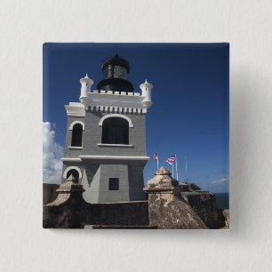 Badge Carré 5 Cm Porto Rico, San Juan, Old San Juan, El Morro