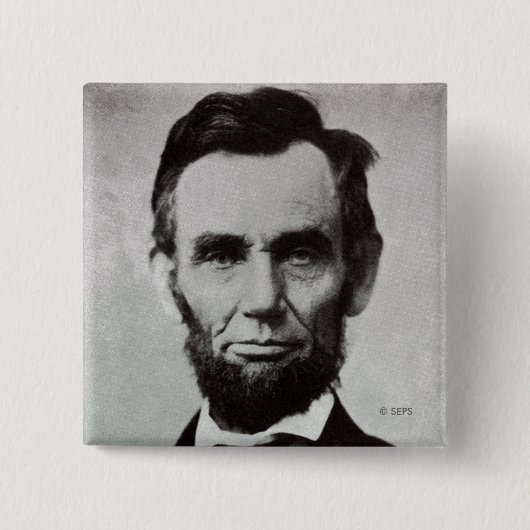 Badge Carré 5 Cm Portrait d'Abe Lincoln 2 (Devant)