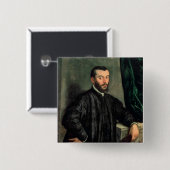 Badge Carré 5 Cm Portrait d'Andrea Vesalius (Devant & derrière)