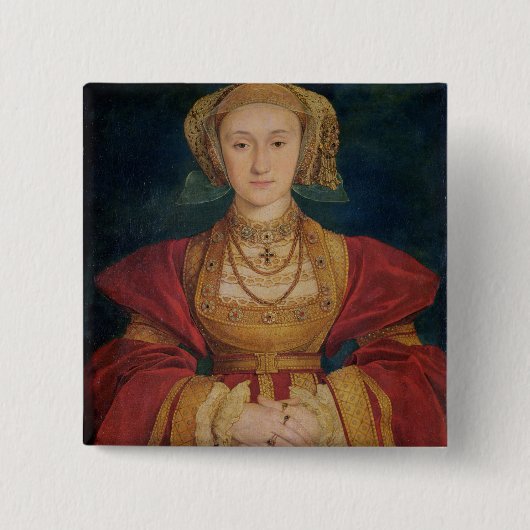 Badge Carré 5 Cm Portrait d'Anne de Cleves 1539 (Devant)