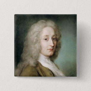 Badge Carré 5 Cm Portrait d'Antoine Watteau