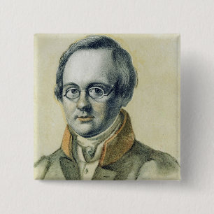 Badge Carré 5 Cm Portrait d'Anton A. Delvig, 1830
