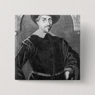 Badge Carré 5 Cm Portrait d'Antony van Diemen