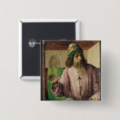 Badge Carré 5 Cm Portrait d'Aristote, c.1475 (Devant & derrière)