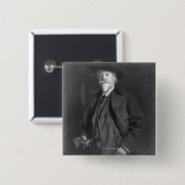 Badge Carré 5 Cm Portrait de "Buffalo Bill" Cody (Devant & derrière)