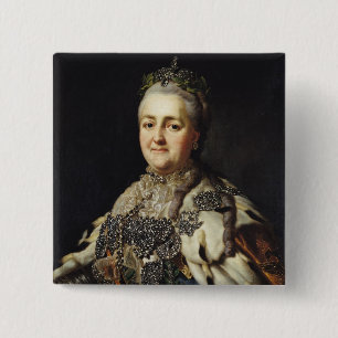 Badge Carré 5 Cm Portrait de Catherine II de la Russie 2