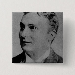 Badge Carré 5 Cm Portrait de Charles Spencer Chaplin, Sr