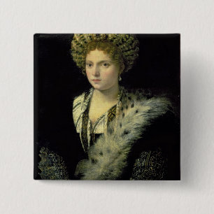 Badge Carré 5 Cm Portrait de d'Este d'Isabella