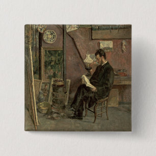 Badge Carré 5 Cm Portrait de docteur Martinez, 1878 (huile sur la