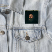 Badge Carré 5 Cm Portrait de Ferdinand Magellan (En situation)