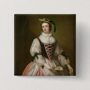 Badge Carré 5 Cm Portrait de Frances Macartney, c.1745