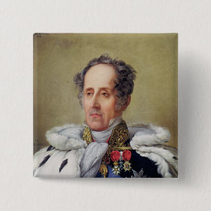 Badge Carré 5 Cm Portrait de Francois Vicomte de Chateaubriand