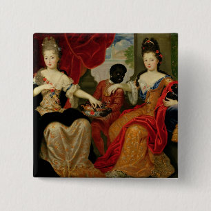 Badge Carré 5 Cm Portrait de Francoise-Marie de Bourbon