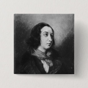 Badge Carré 5 Cm Portrait de George Sand, 1838