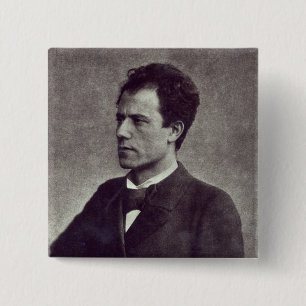 Badge Carré 5 Cm Portrait de Gustav Mahler, 1897