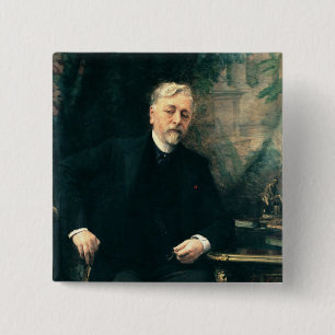Badge Carré 5 Cm Portrait de Gustave Eiffel 1905