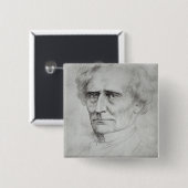 Badge Carré 5 Cm Portrait de Hector Berlioz (Devant & derrière)