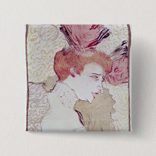 Badge Carré 5 Cm Portrait de Henri De Toulouse-Lautrec de