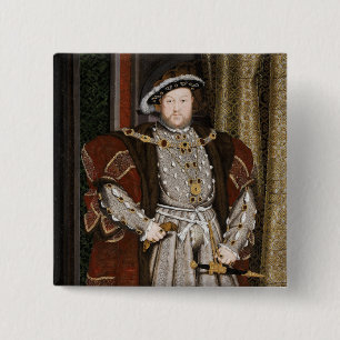 Badge Carré 5 Cm Portrait de Henri VIII (Hans Holbein le jeune)