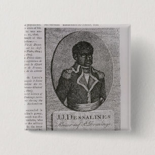 Badge Carré 5 Cm Portrait de Jean-Jacques Dessalines