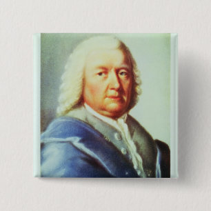 Badge Carré 5 Cm Portrait de Johann Sebastian Bach