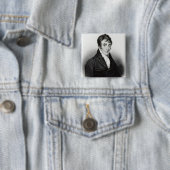 Badge Carré 5 Cm Portrait de John Clare (En situation)