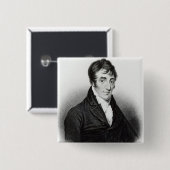 Badge Carré 5 Cm Portrait de John Clare (Devant & derrière)