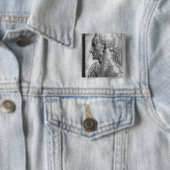 Badge Carré 5 Cm Portrait de Jules César (En situation)