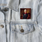 Badge Carré 5 Cm Portrait de Kaiser Wilhelm Ii (En situation)
