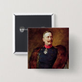 Badge Carré 5 Cm Portrait de Kaiser Wilhelm Ii (Devant & derrière)