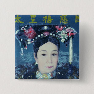 Badge Carré 5 Cm Portrait de la douairière d'impératrice Cixi