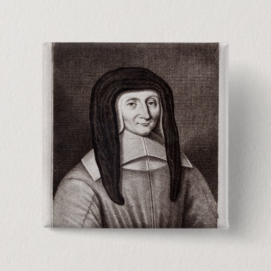 Badge Carré 5 Cm Portrait de Louise de Marillac (Devant)