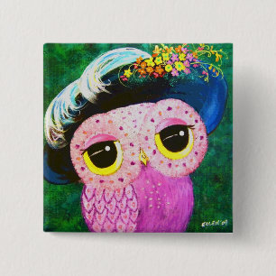 Badge Carré 5 Cm Portrait de Madame