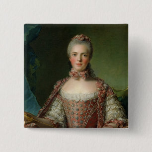 Badge Carré 5 Cm Portrait de Marie Adelaïde 1756