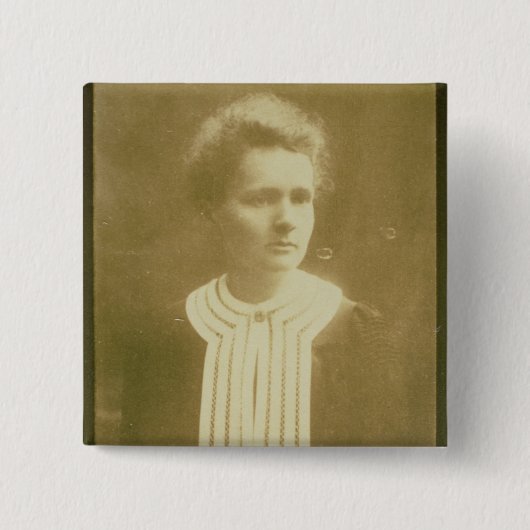 Badge Carré 5 Cm Portrait de Marie Curie (Devant)