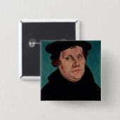 Badge Carré 5 Cm Portrait de Martin Luther, 1529 (Devant & derrière)