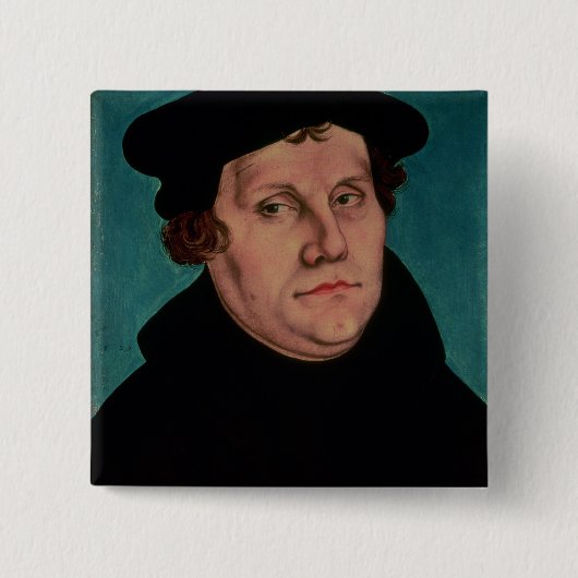 Badge Carré 5 Cm Portrait de Martin Luther, 1529 (Devant)