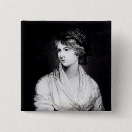 Badge Carré 5 Cm Portrait de Mary Wollstonecraft Godwin (Devant)