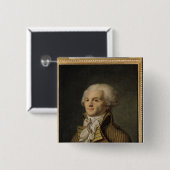 Badge Carré 5 Cm Portrait de Maximilien de Robespierre (Devant & derrière)