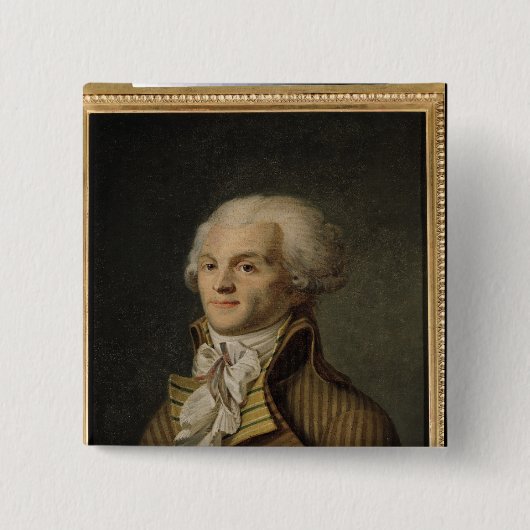 Badge Carré 5 Cm Portrait de Maximilien de Robespierre (Devant)